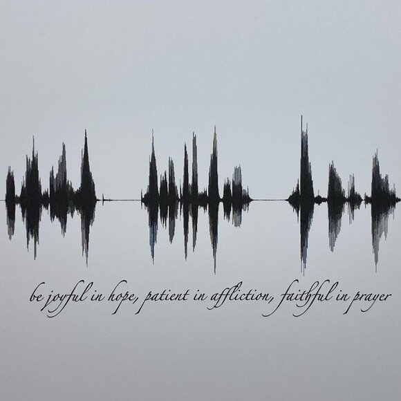 Be Joyful In Hope, Patient In Affliction, Faithful In Prayer Soundwave Frame - Picture 2 of 4
